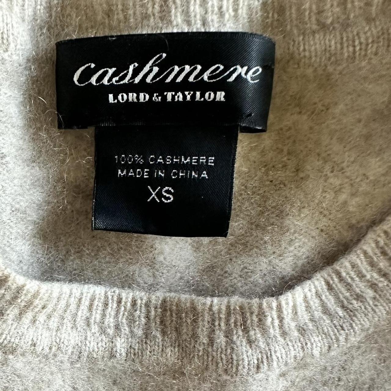 Lord & Taylor Women's Cream and Tan Jumper