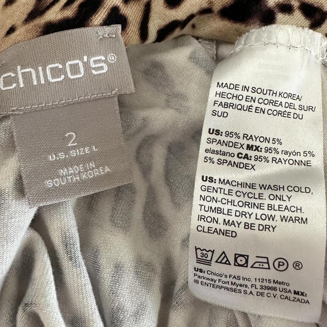Chico's Women's Cream and Brown Shirt