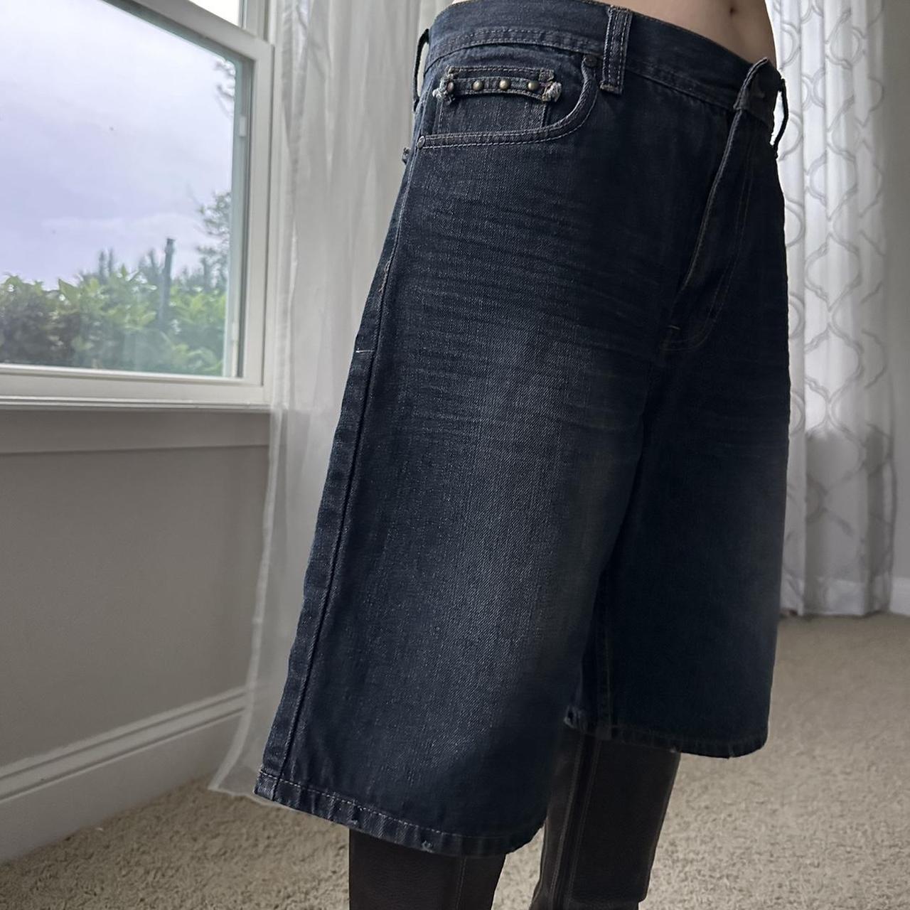 Phat Farm Women's Blue and Cream Shorts