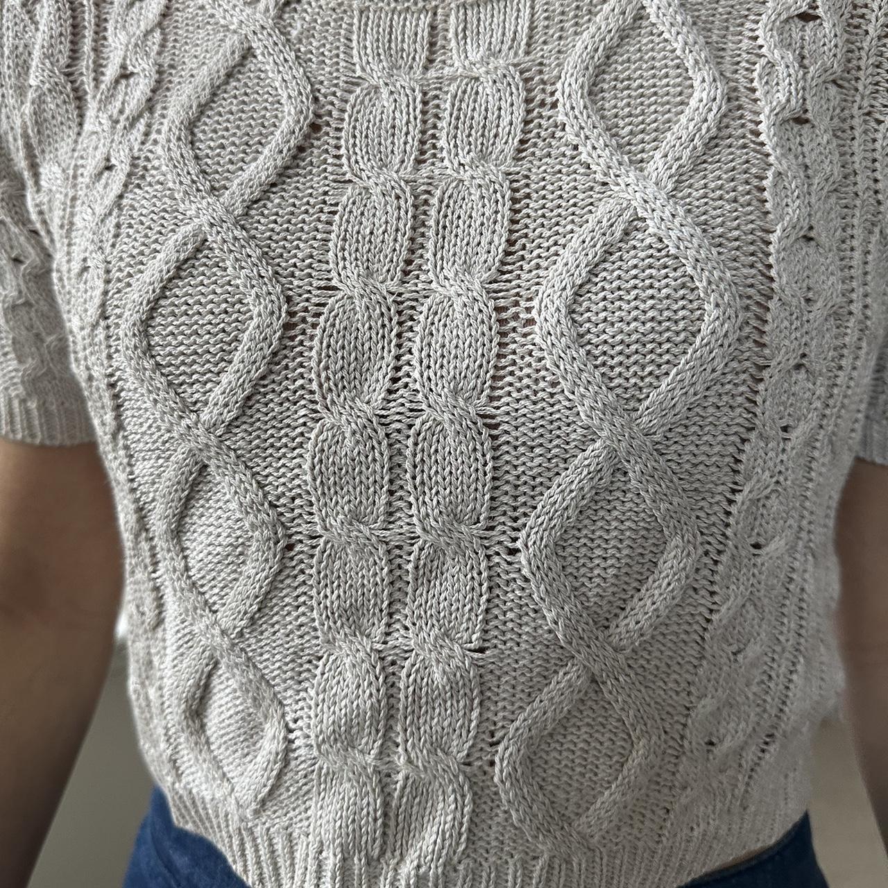 DKNY Women's Cream and Khaki Jumper