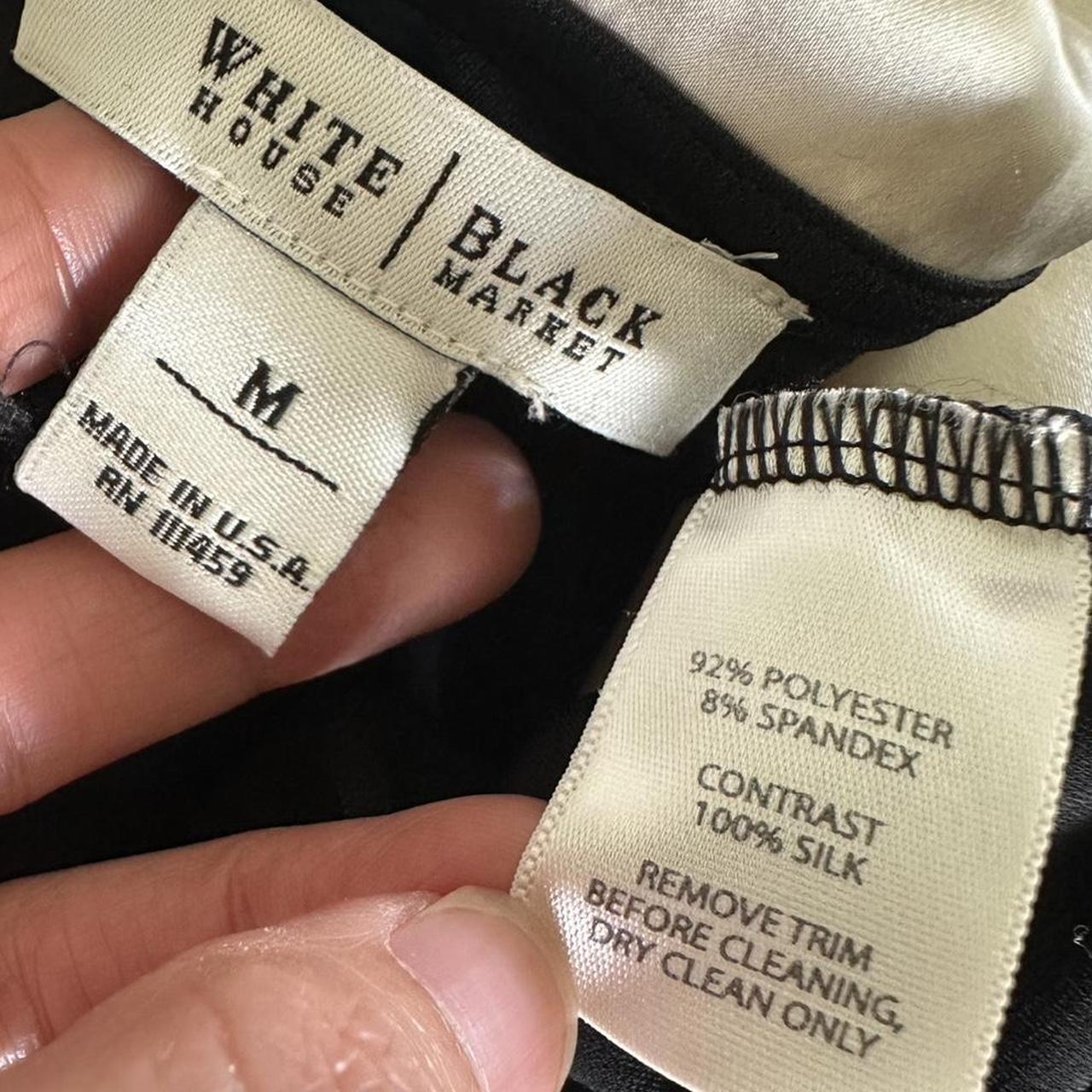 White House Black Market Women's Black and White Blouse