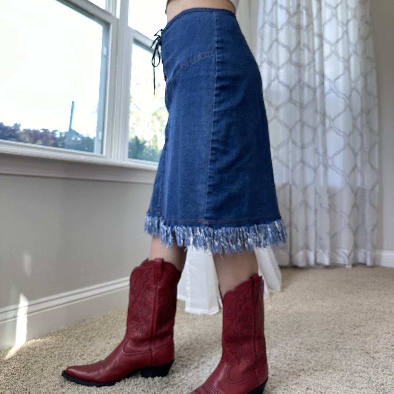 Women's Blue and Navy Skirt