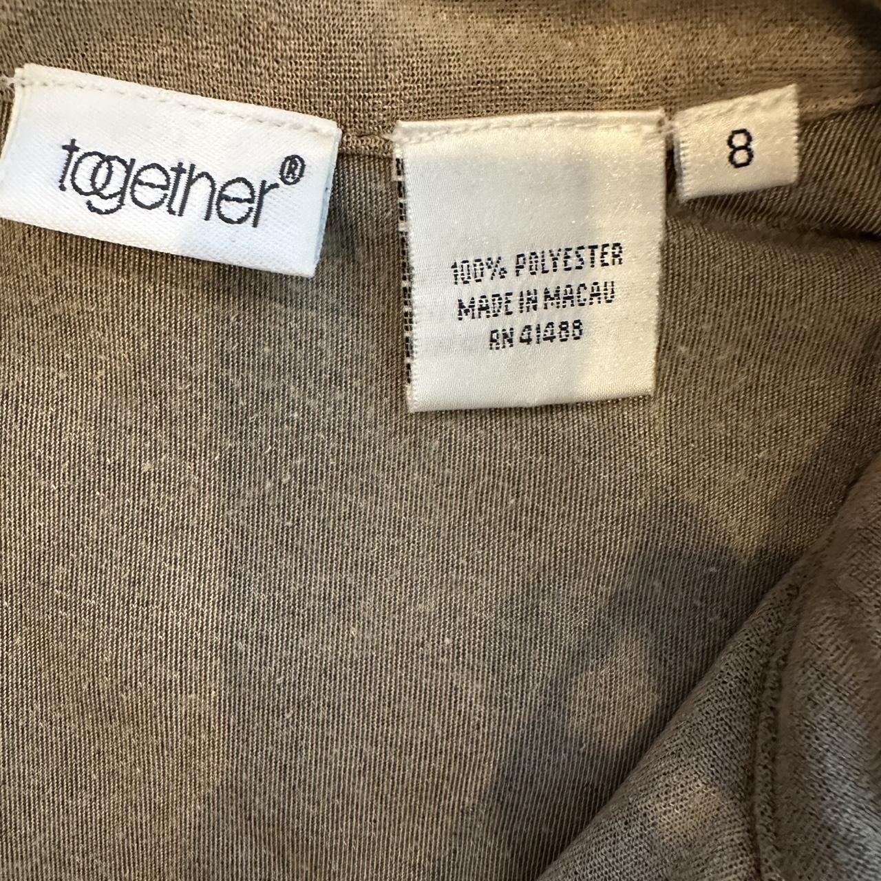 Women's Tan and Black Blouse
