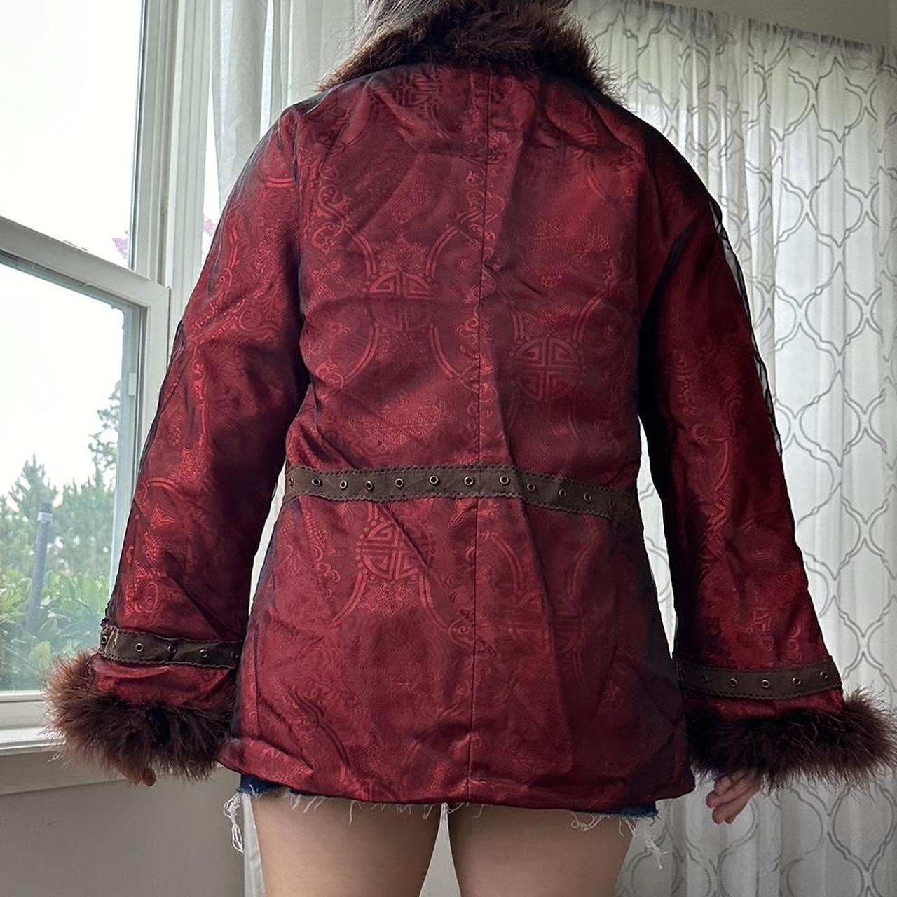 Women's Red and Brown Jacket