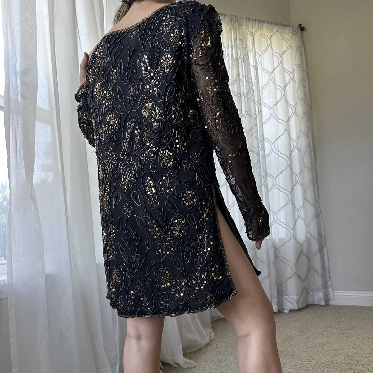 Women's Black and Gold Blouse