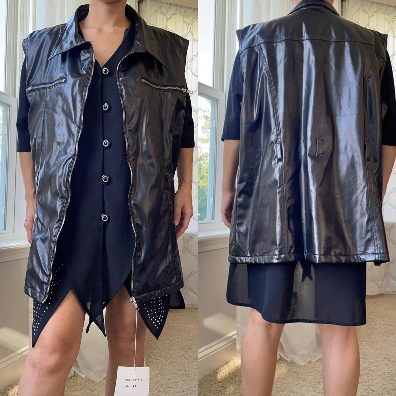 Women's Black and Silver Gilet