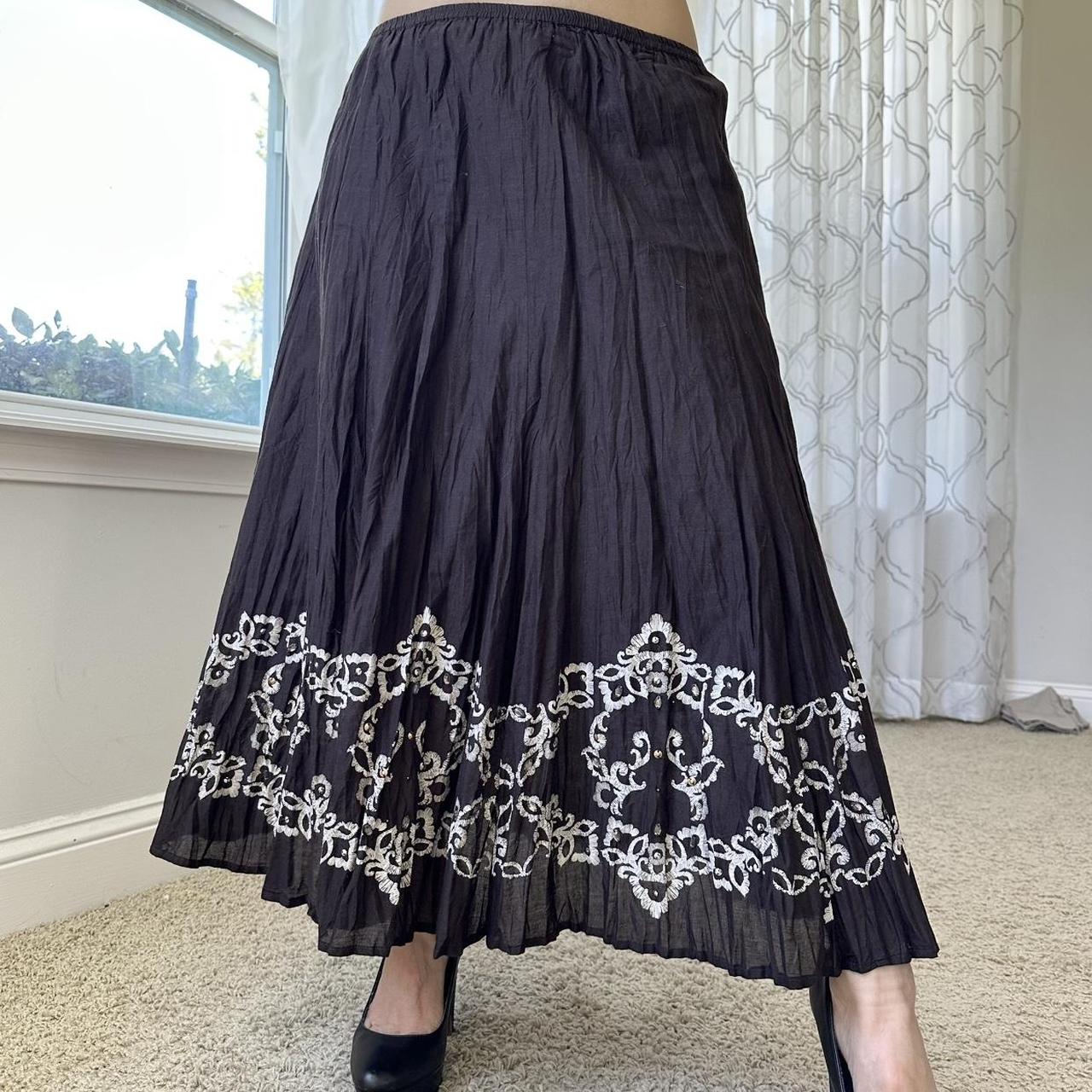 Women's Brown and Cream Skirt