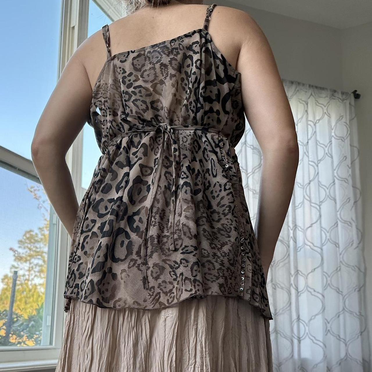 Women's Brown and Black Vest
