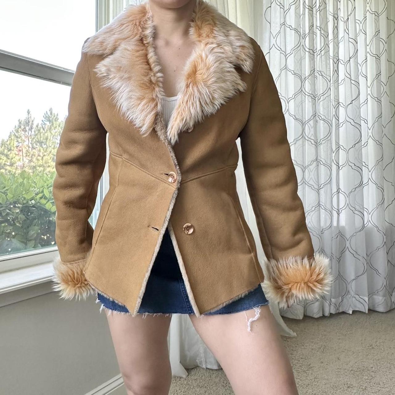 Women's Tan and Cream Jacket