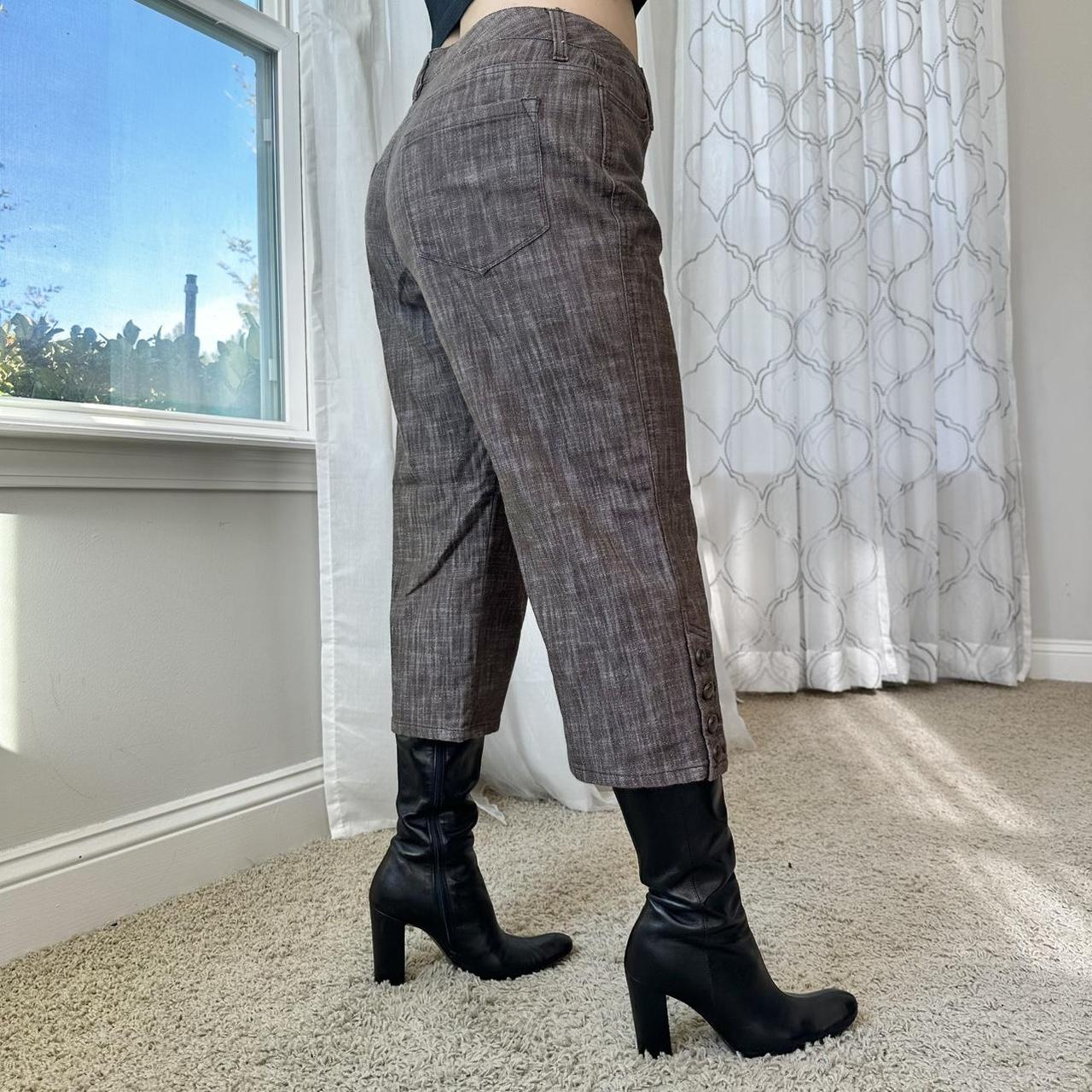 Women's Brown and Grey Trousers