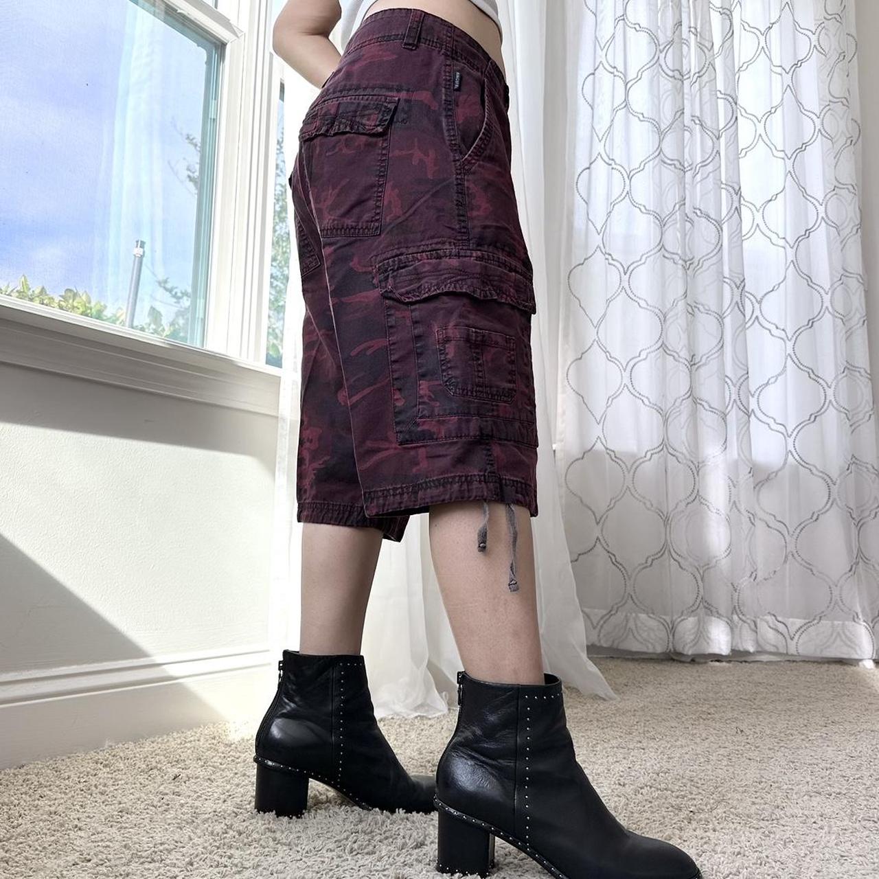 Women's Red and Brown Shorts