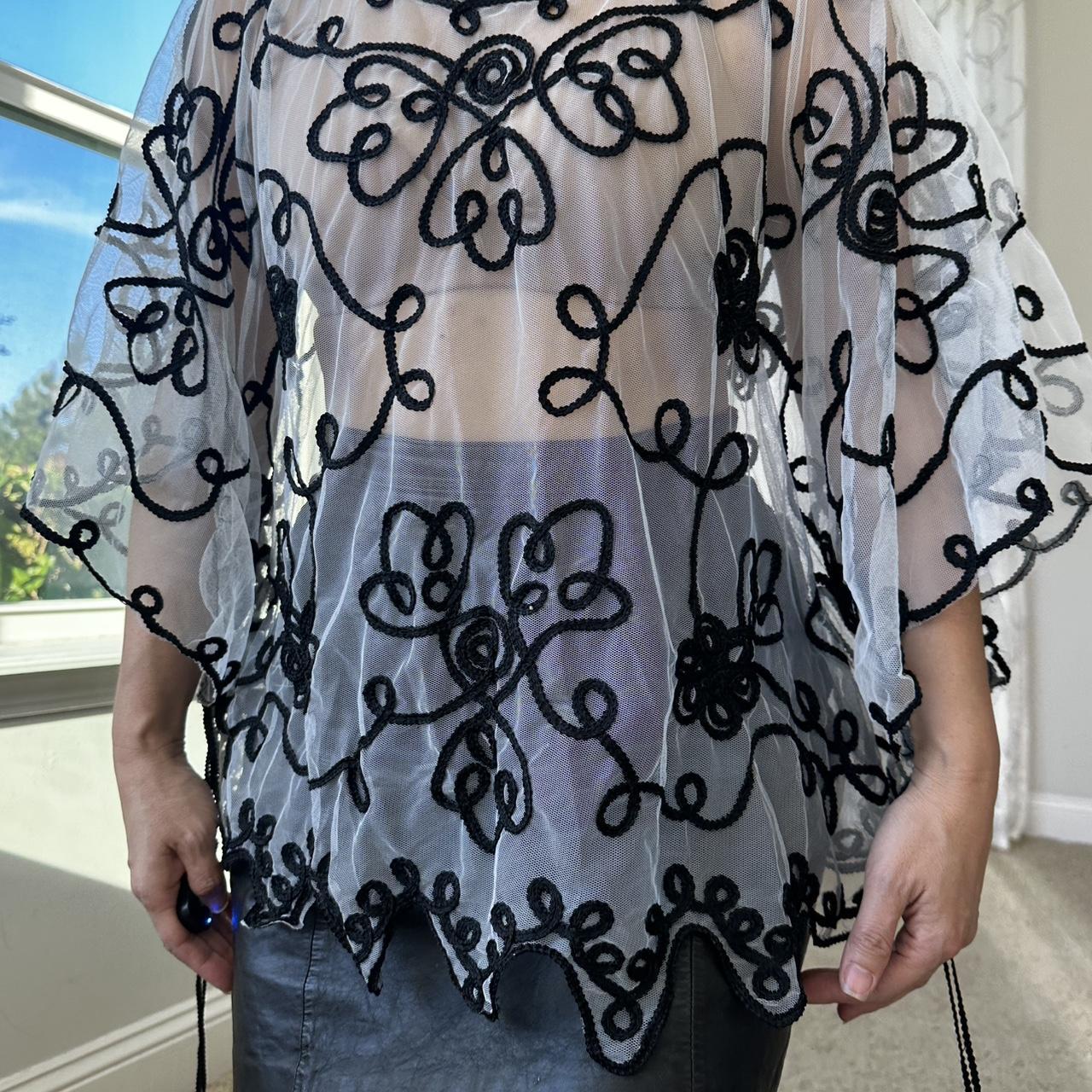 Women's Black and White Coat