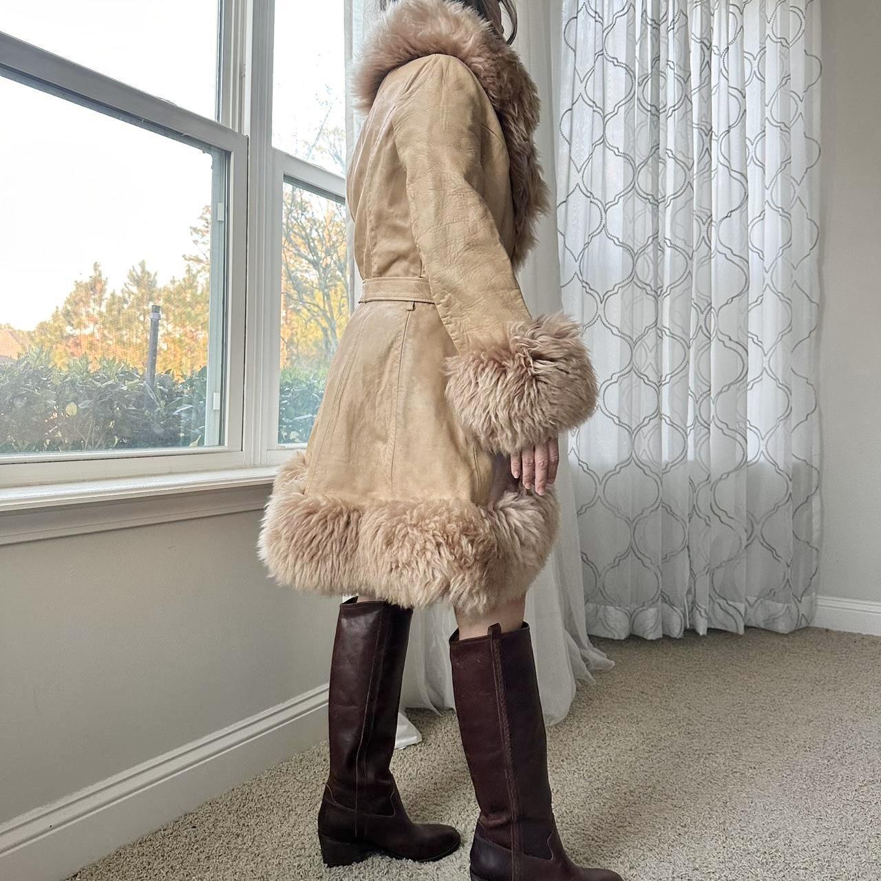 Women's Tan and Cream Coat