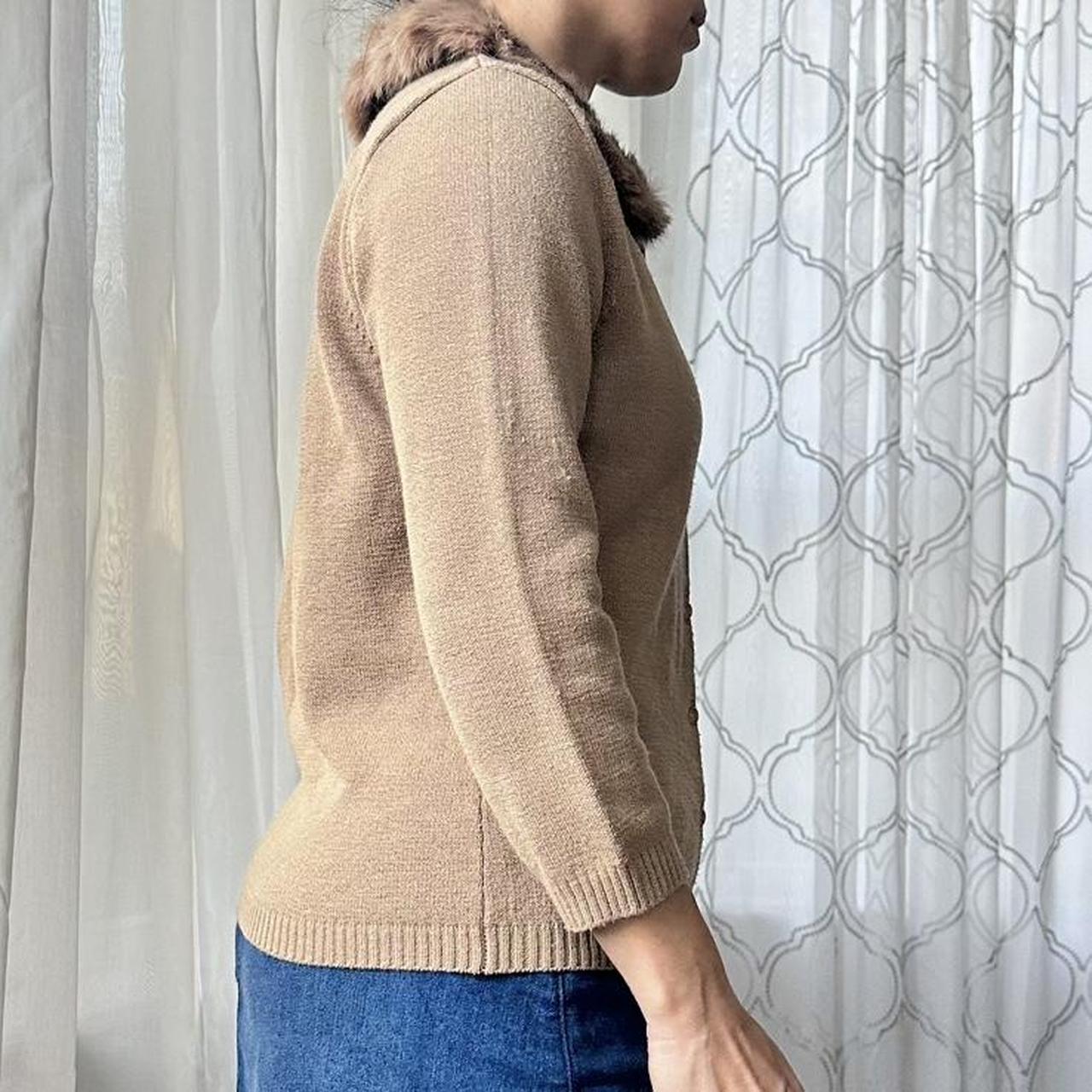 Women's Tan and Brown Cardigan