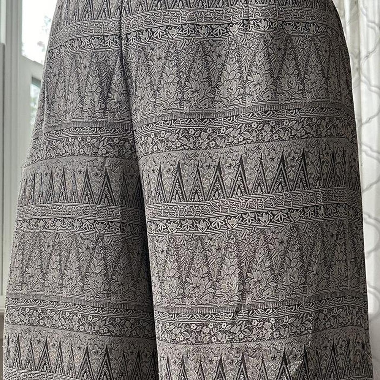 Women's Cream and Grey Trousers