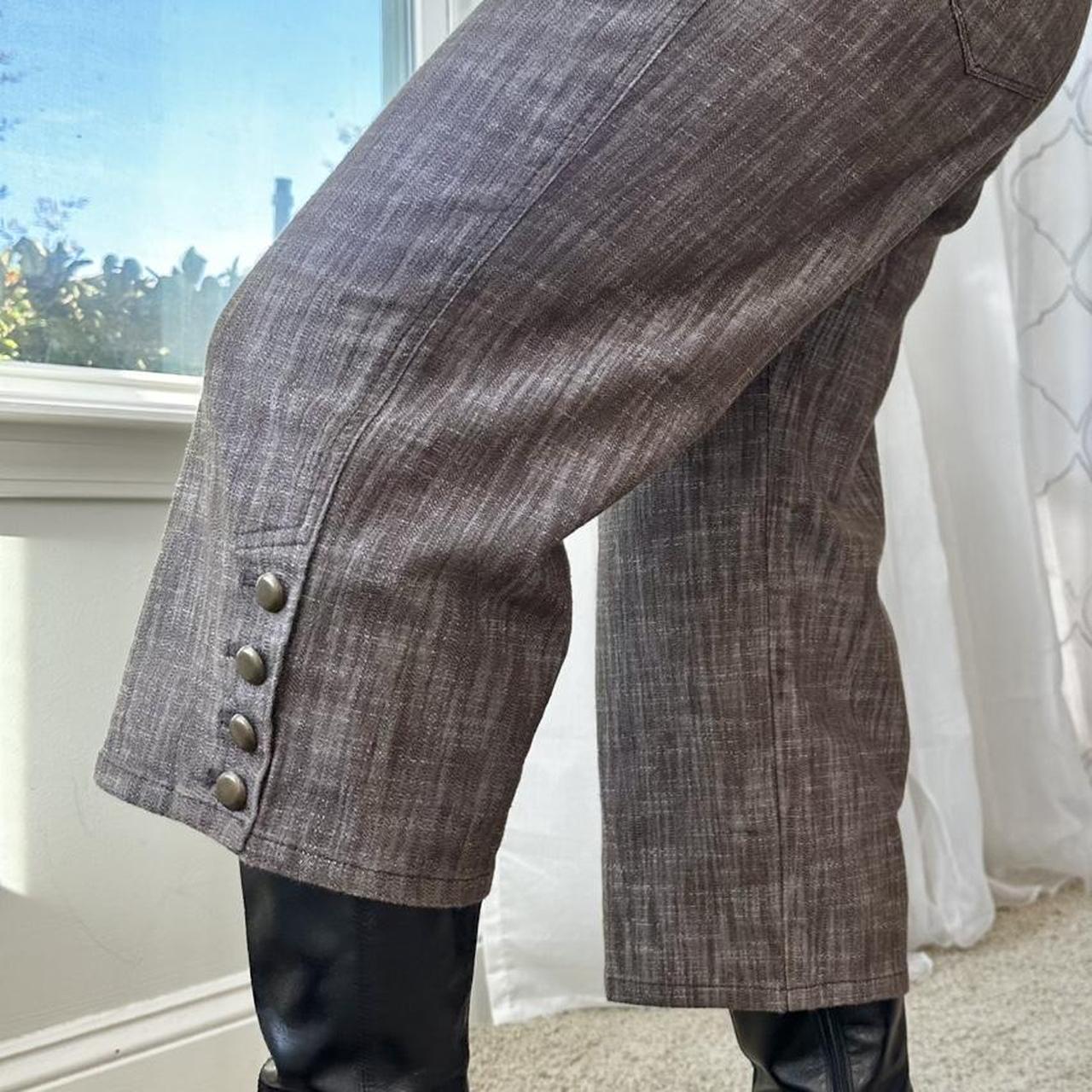 Women's Brown and Grey Trousers