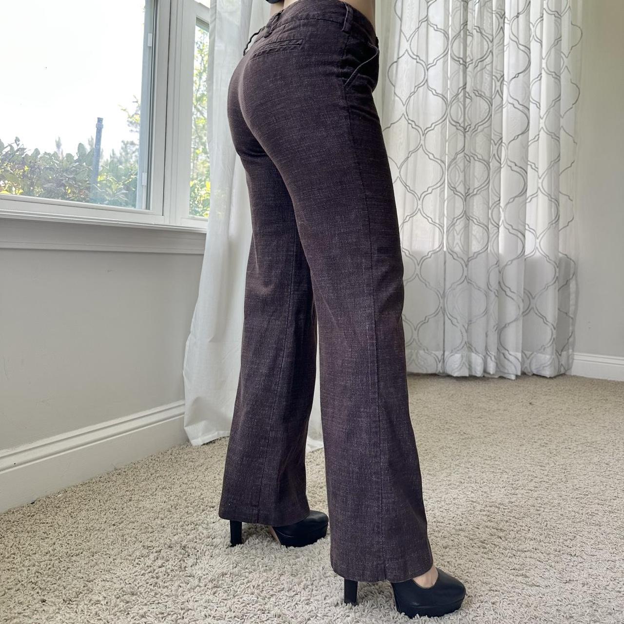 Women's Brown and White Trousers