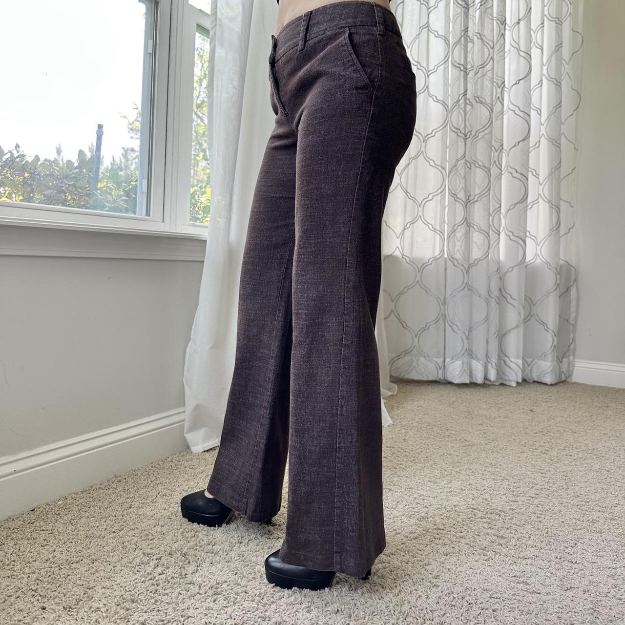 Women's Brown and White Trousers