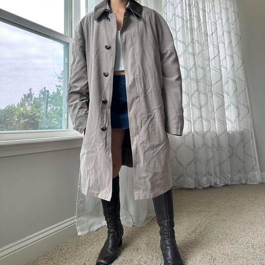 Women's Khaki and Brown Coat