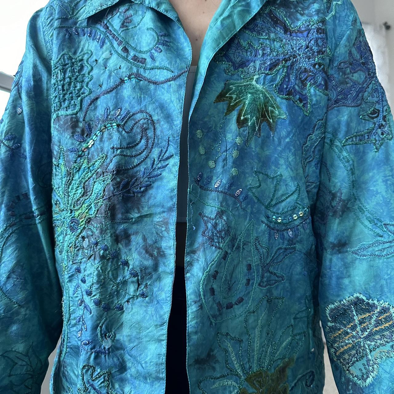 Chico's Women's Green and Blue Jacket