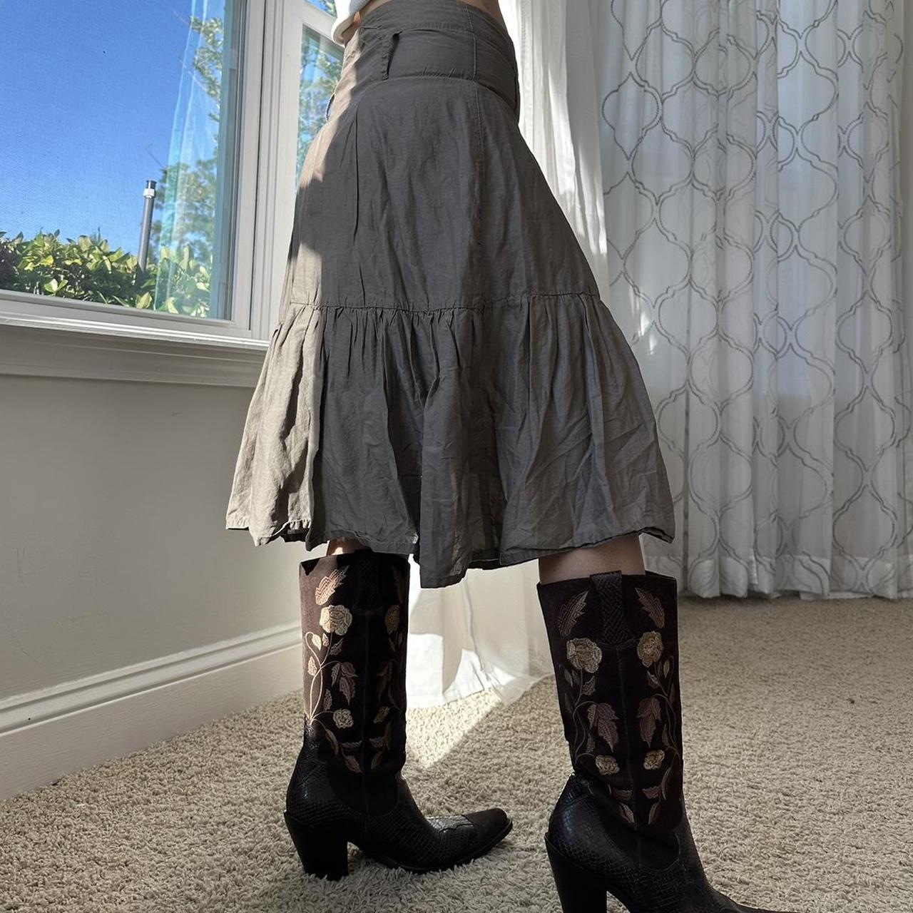 Women's Brown and Khaki Skirt