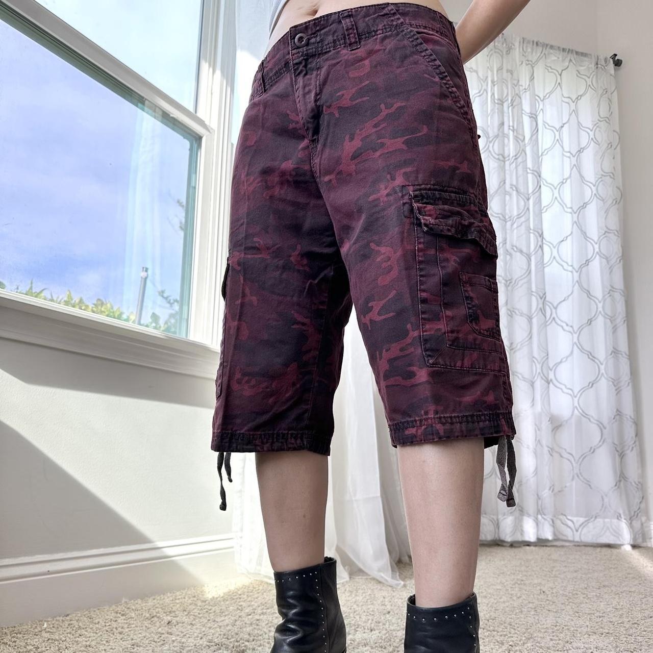 Women's Red and Brown Shorts