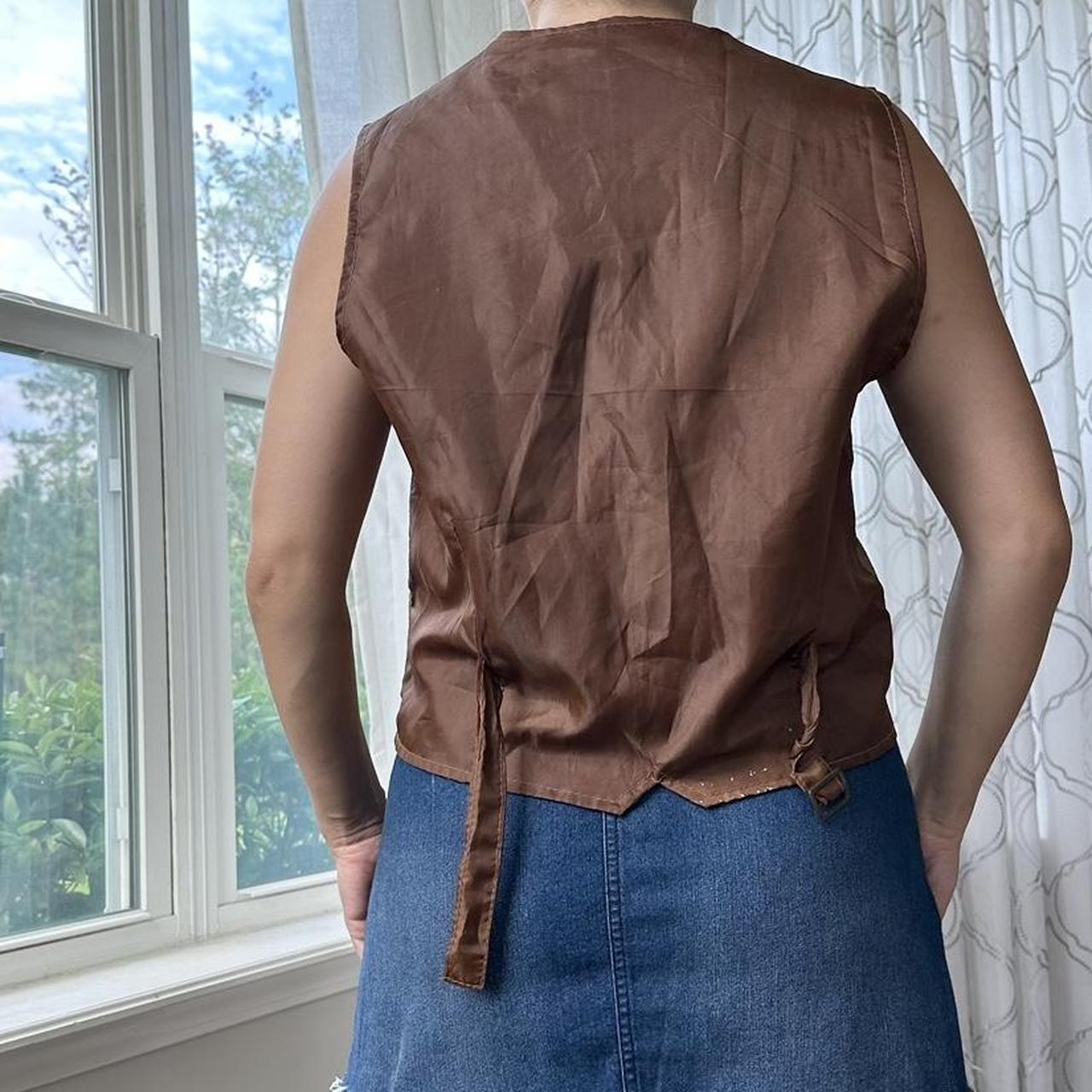 Women's Tan and Brown Gilet