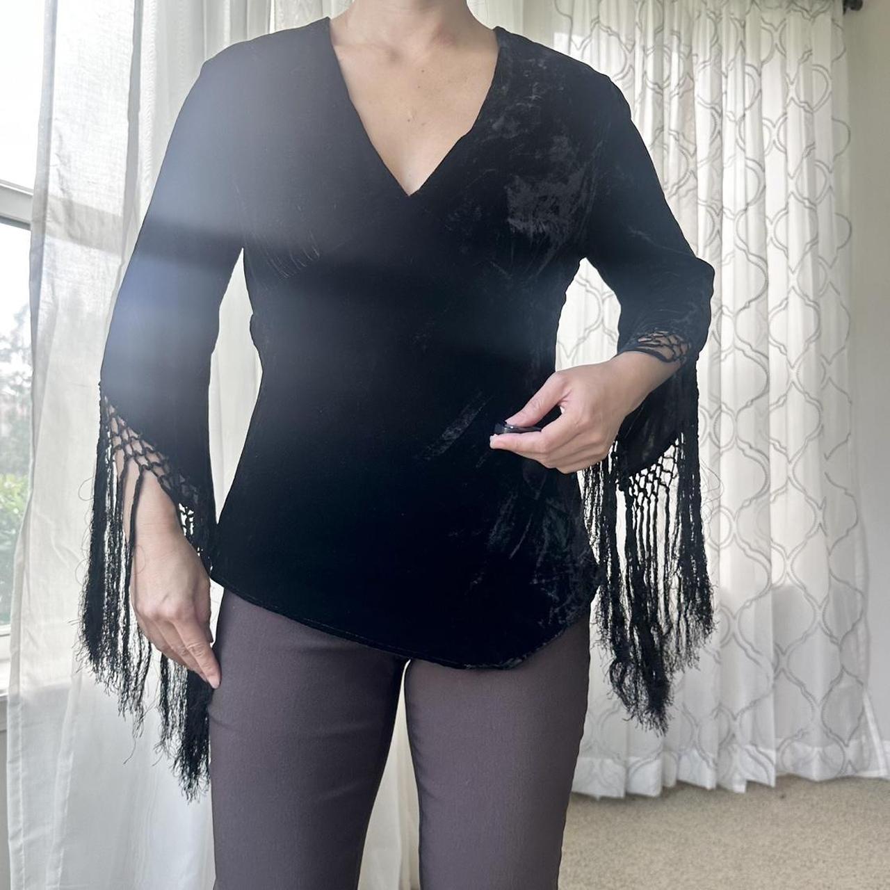 Women's Black and Brown Blouse