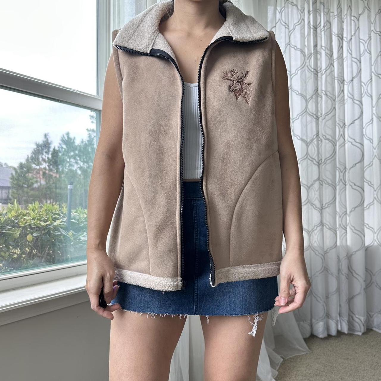 Women's Tan and Brown Gilet