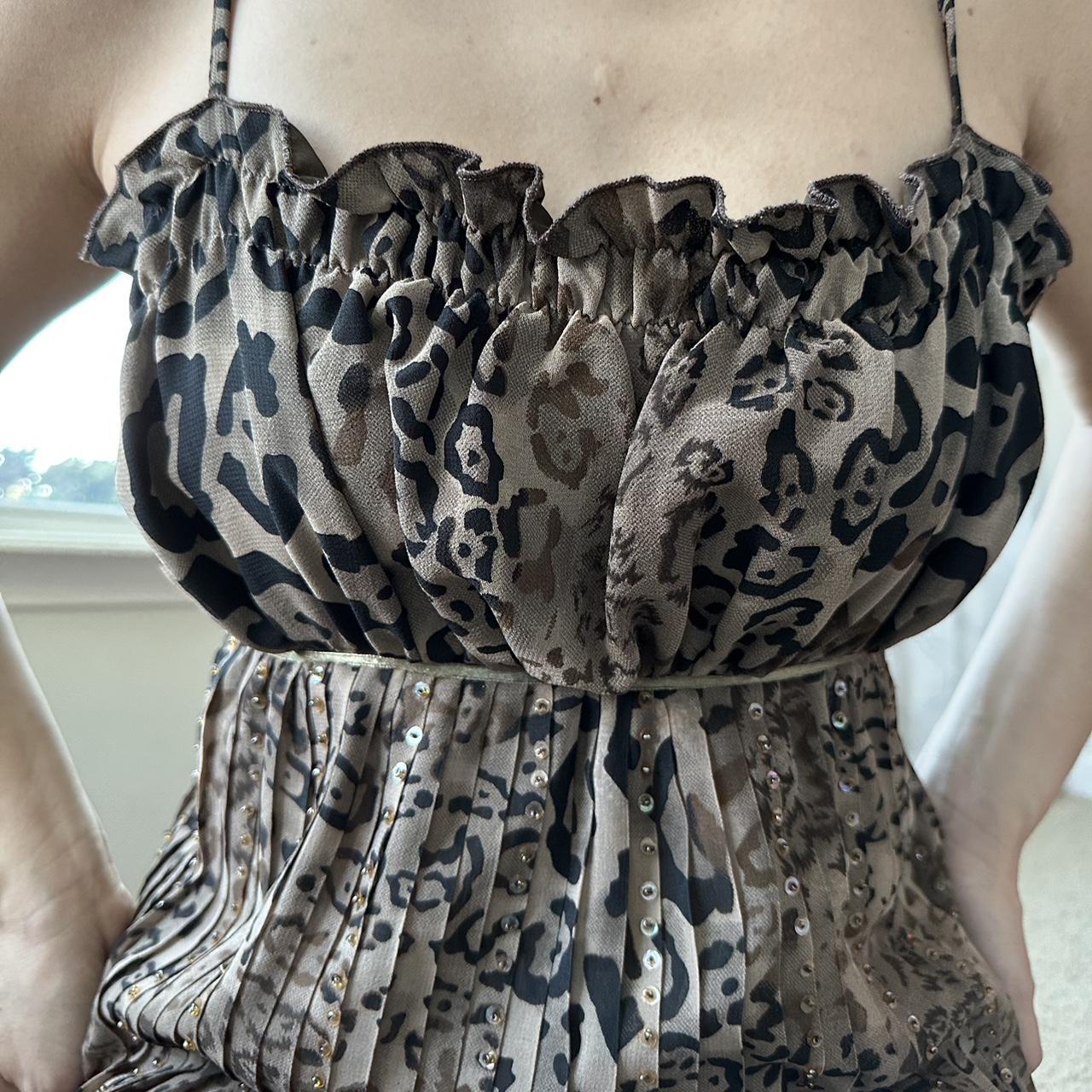 Women's Brown and Black Vest