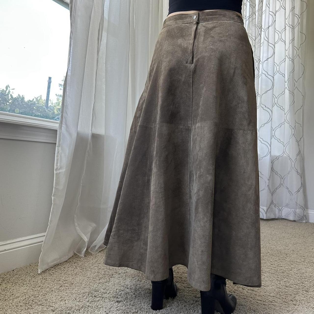 Women's Brown and Khaki Skirt