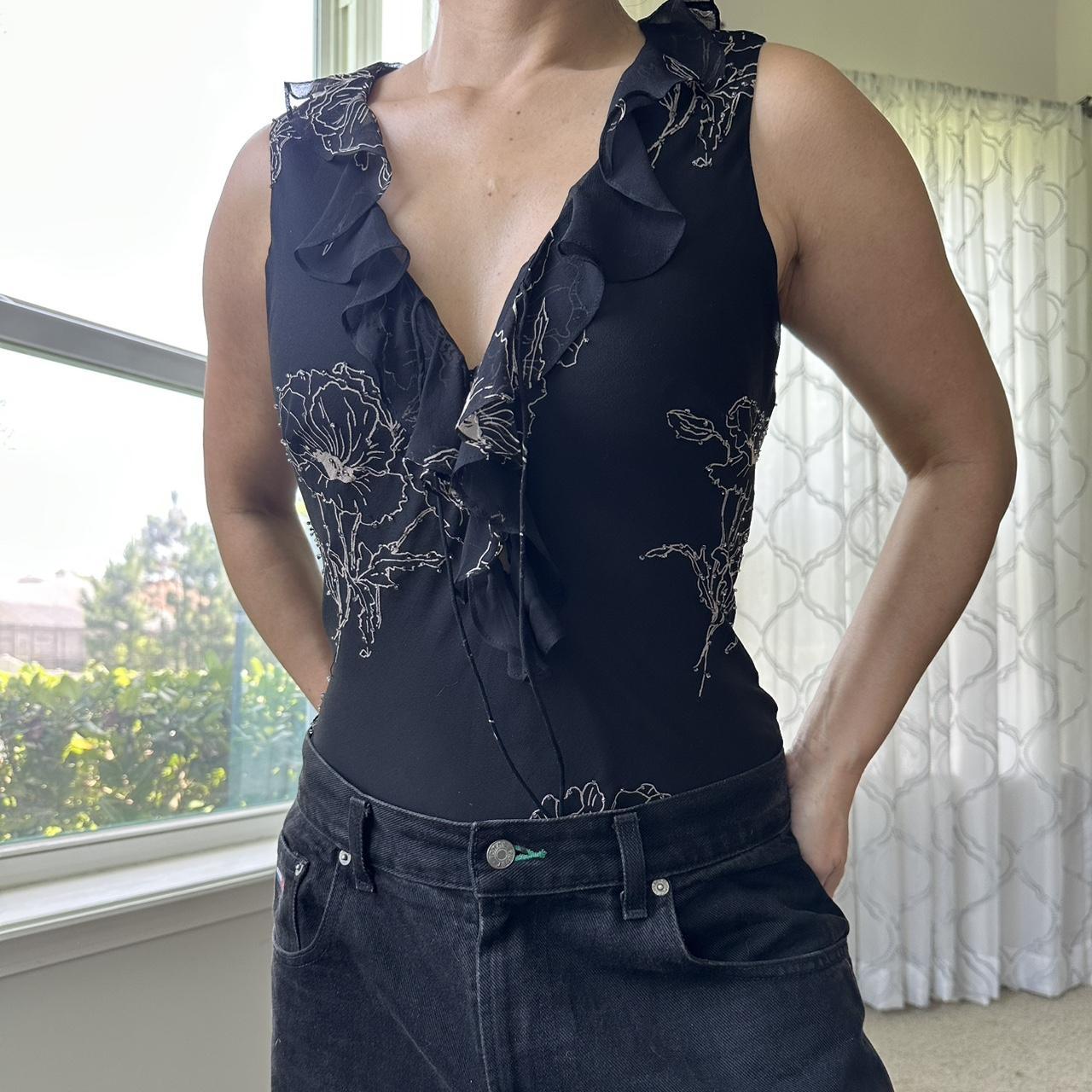Women's Black and Tan Vest