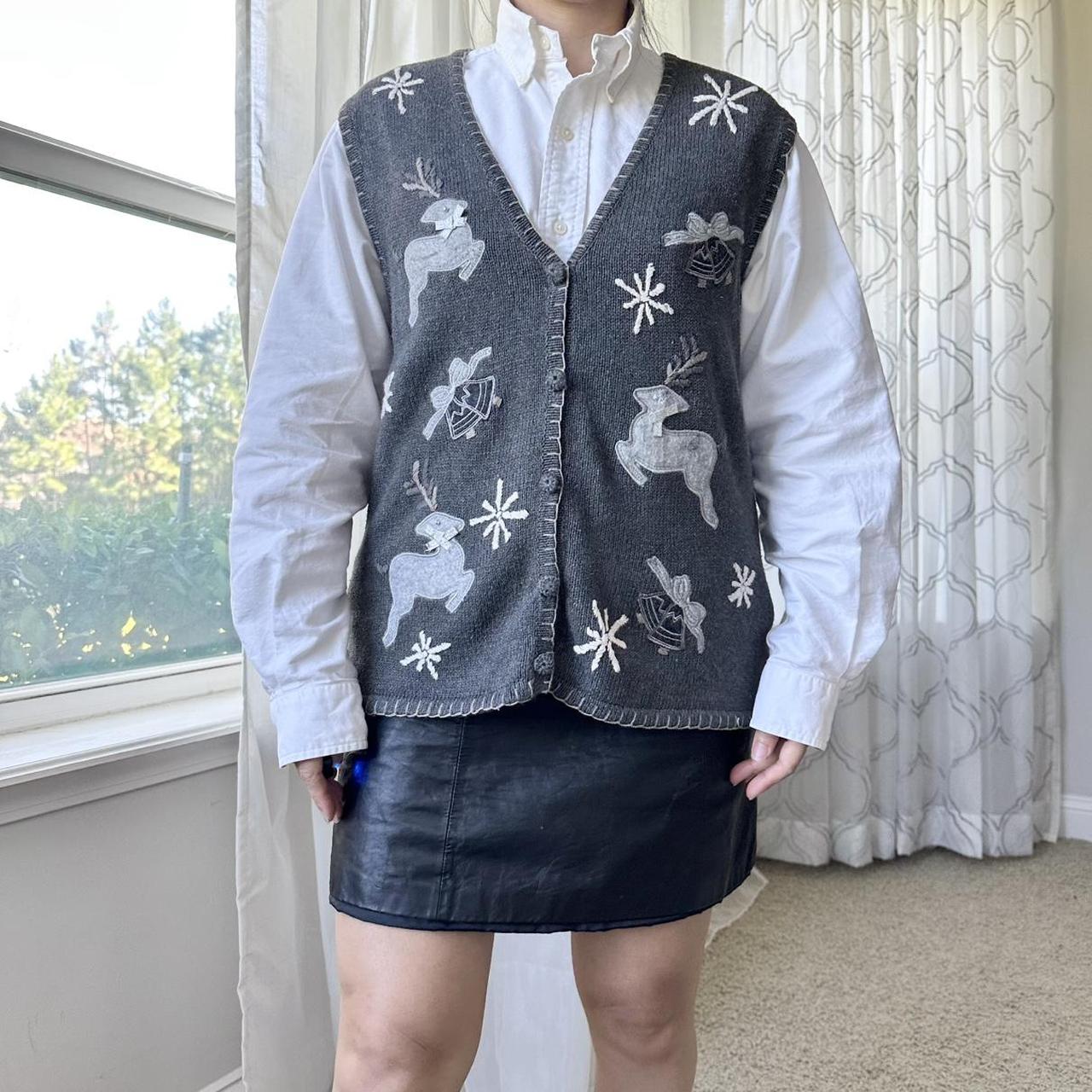Women's Black and Grey Gilet