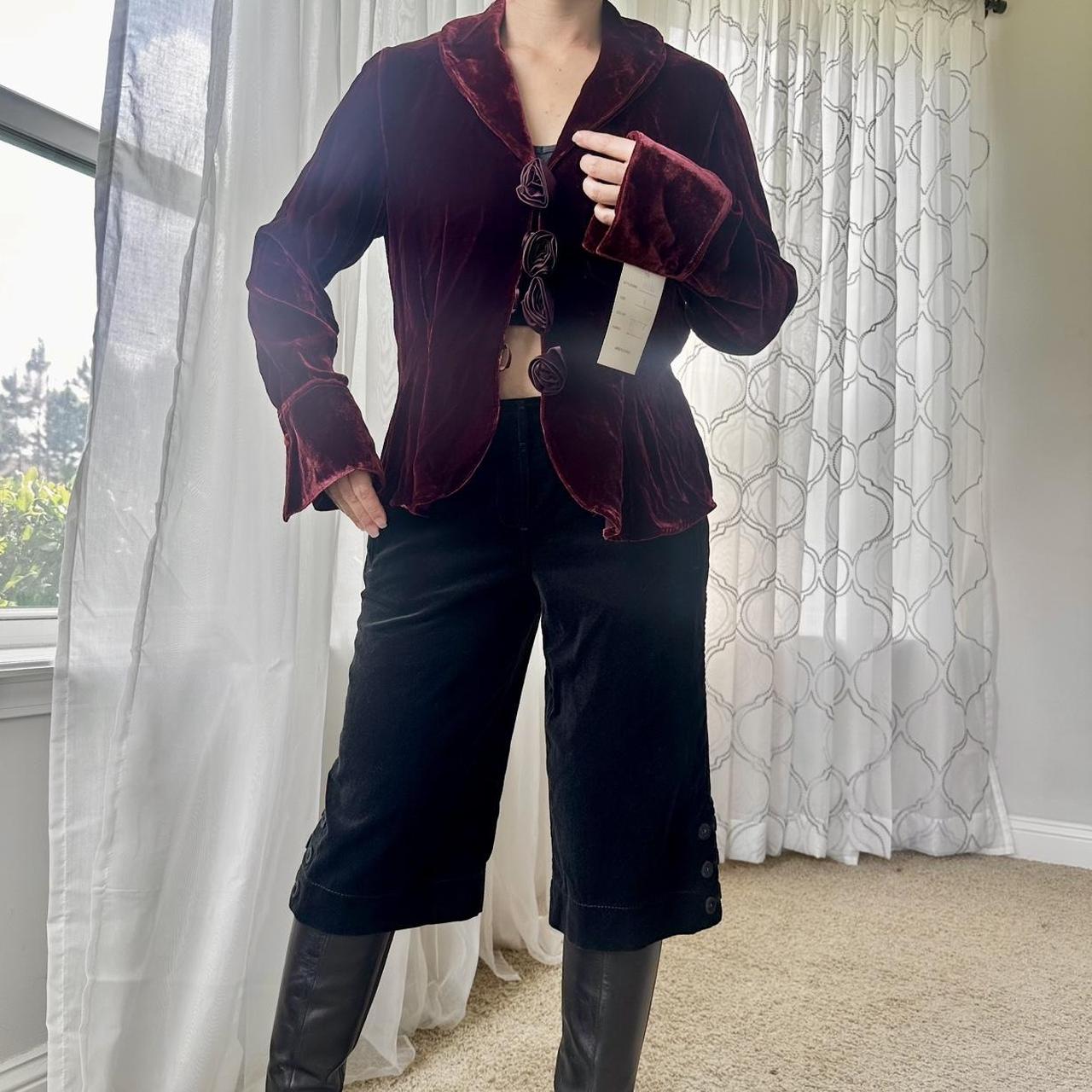 Women's Burgundy and Black Jacket