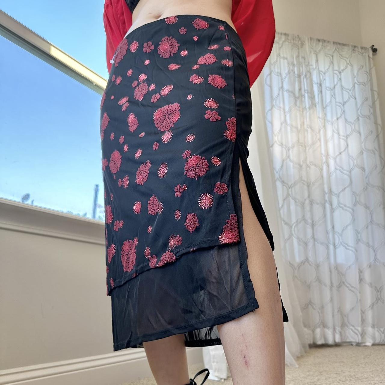 Rampage Women's Black and Red Skirt