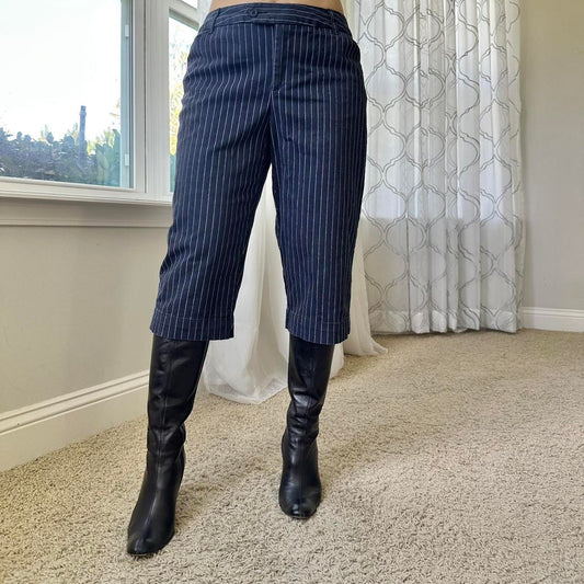 St. John's Bay Women's Navy and Blue Trousers