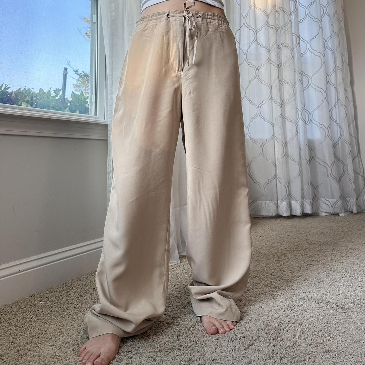 New York & Company Women's Tan and Khaki Trousers