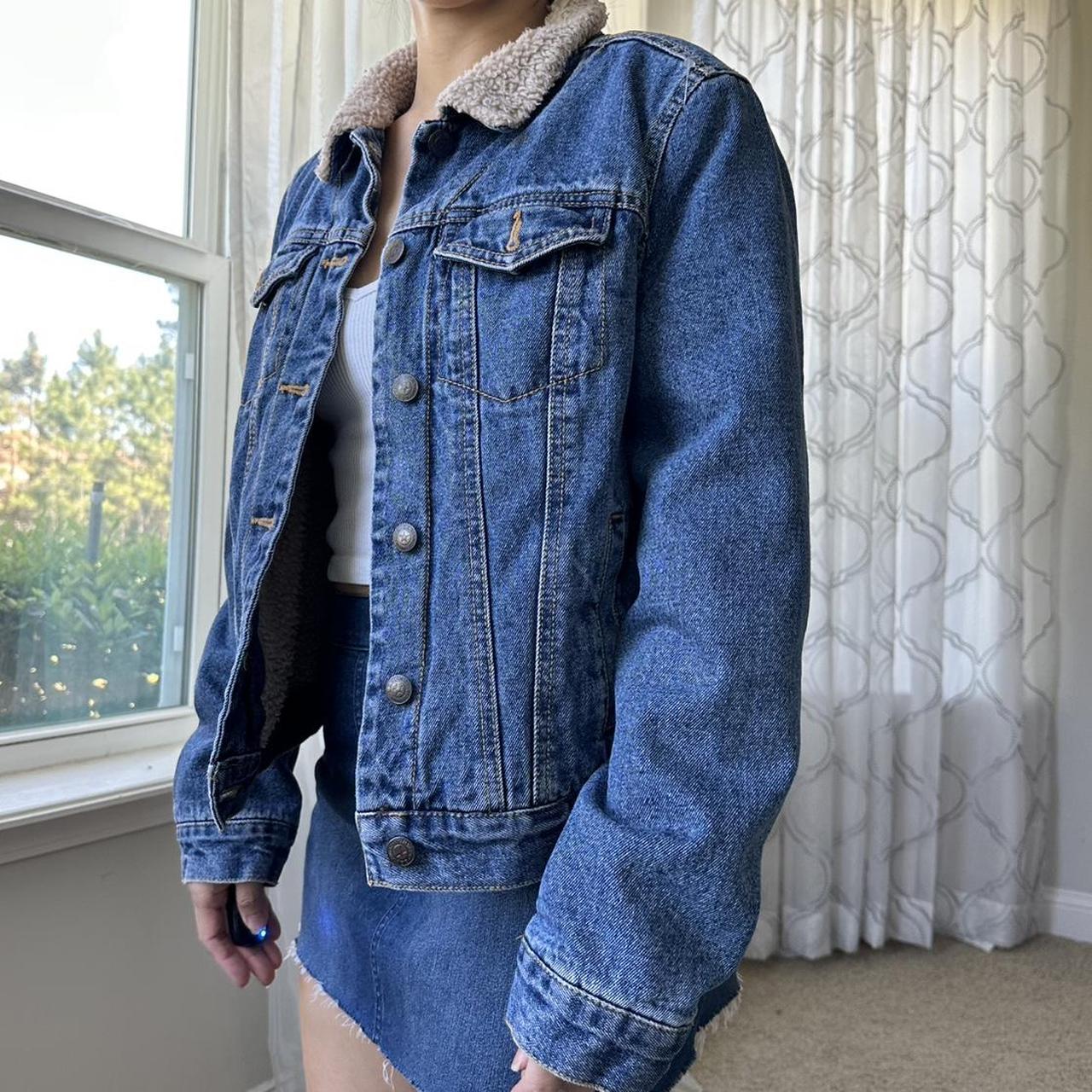 Women's Navy and Tan Jacket