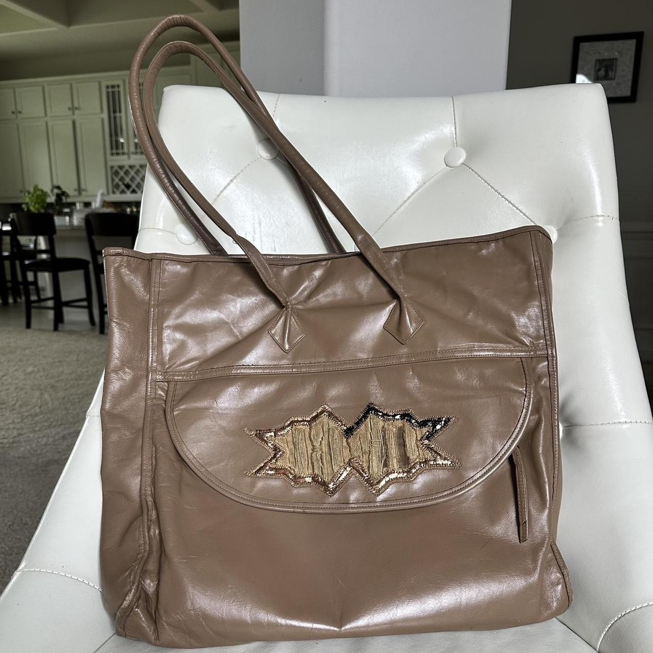Embroidered Patchwork Tote