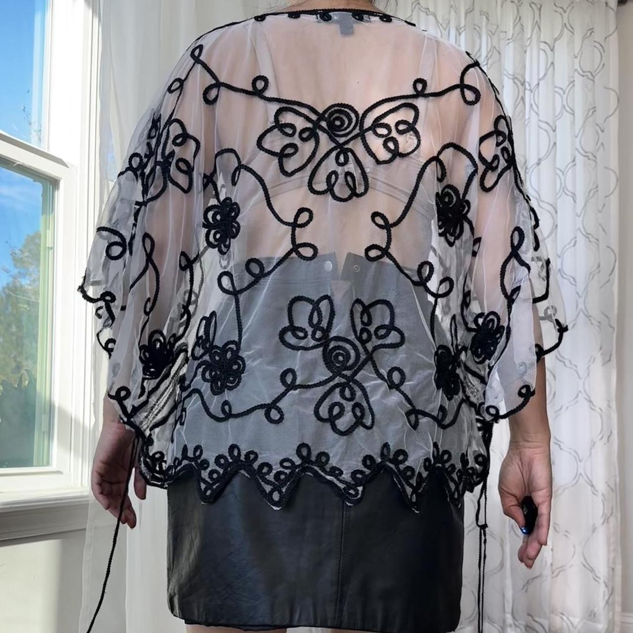 Women's Black and White Coat