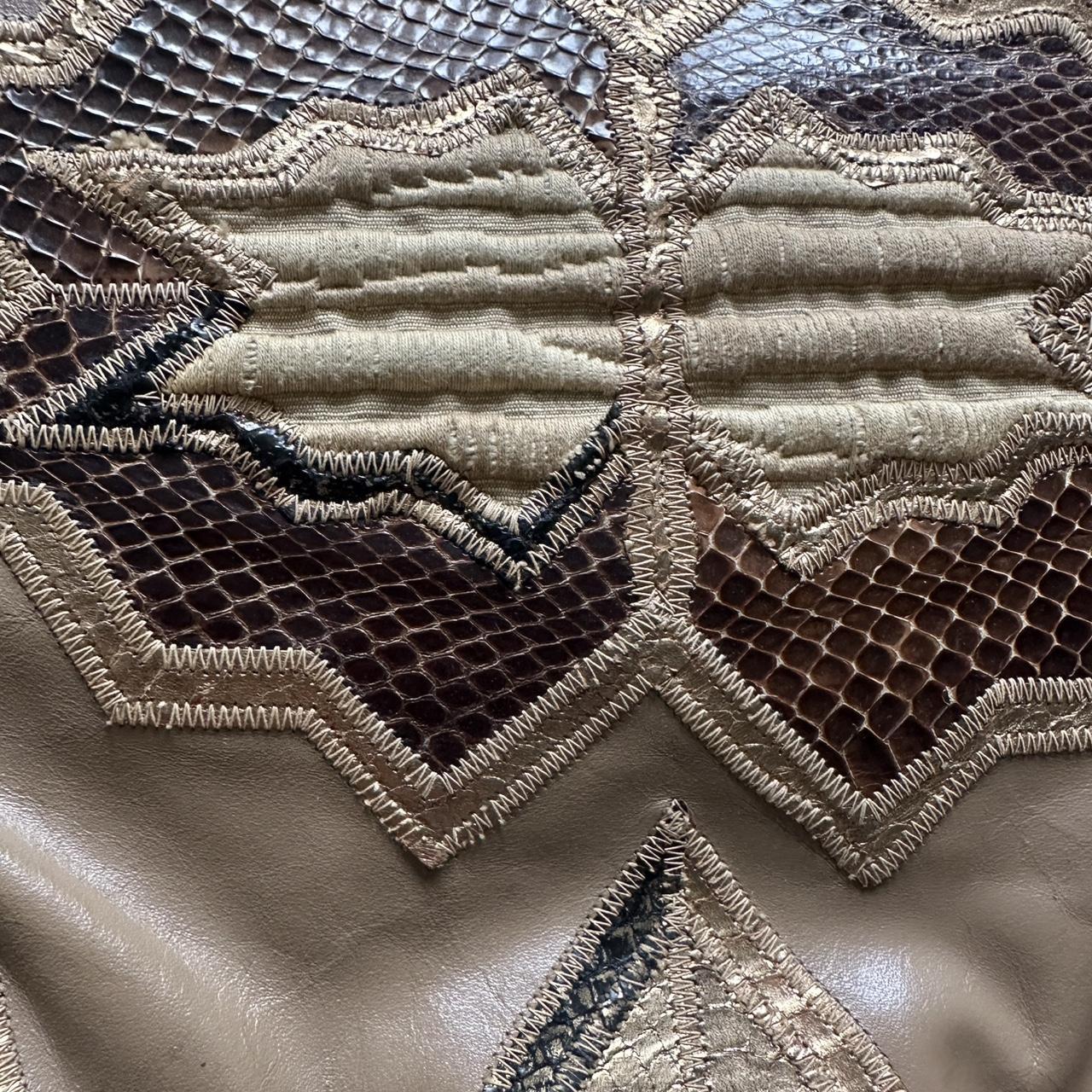 Embroidered Patchwork Tote
