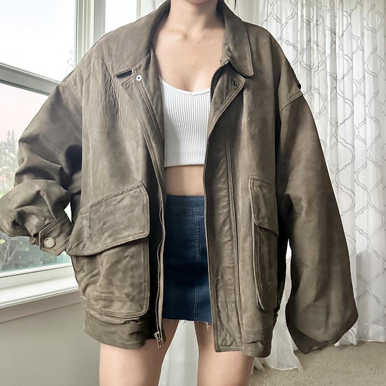 Women's Khaki and Brown Jacket