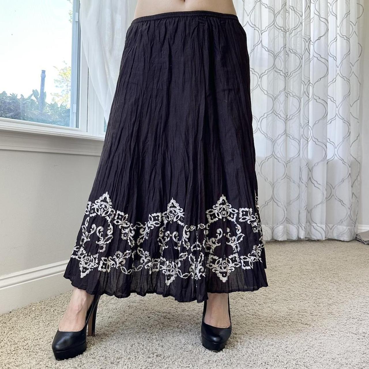 Women's Brown and Cream Skirt