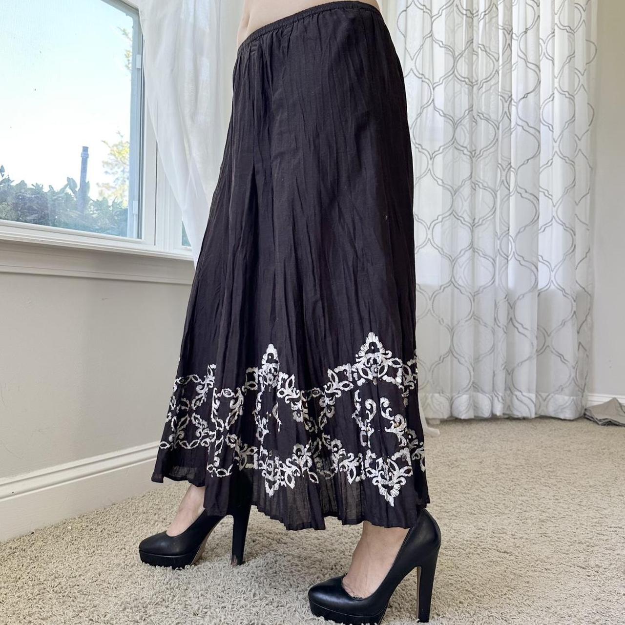 Women's Brown and Cream Skirt