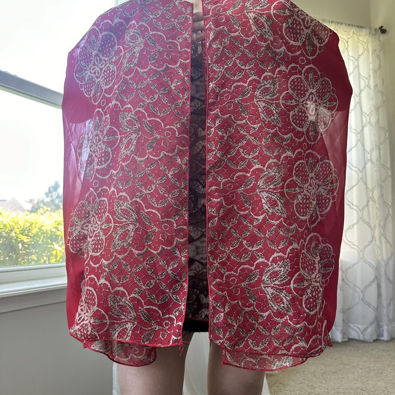 Women's Red and Brown Top