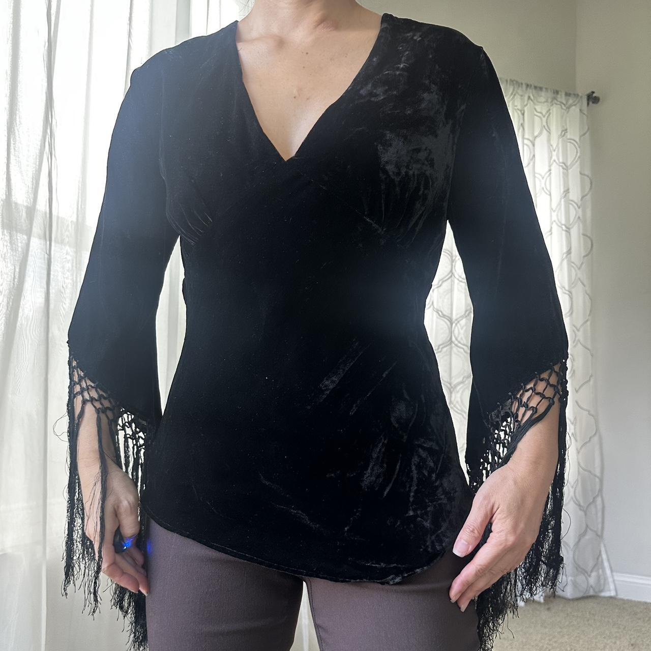 Women's Black and Brown Blouse
