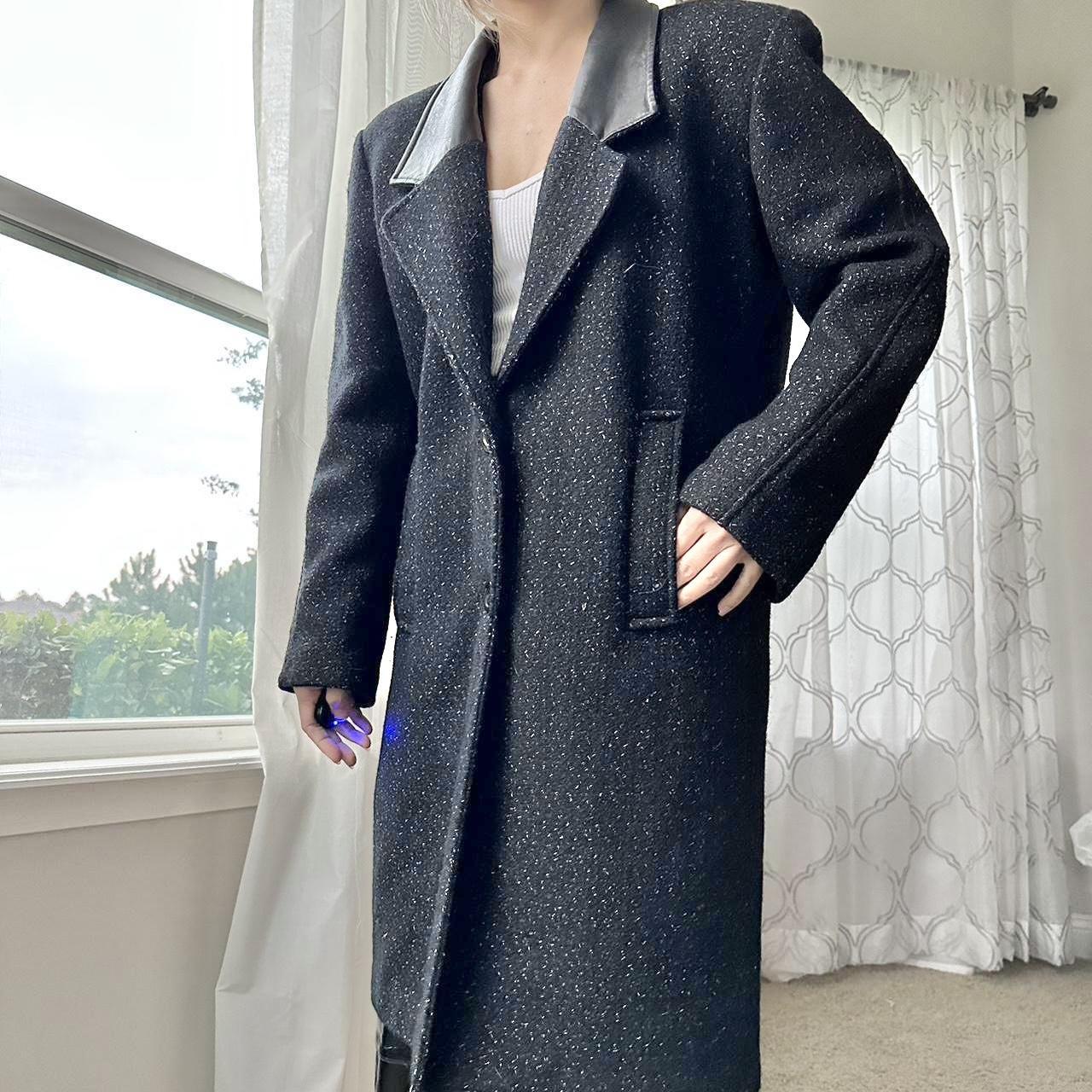 Women's Black and White Coat
