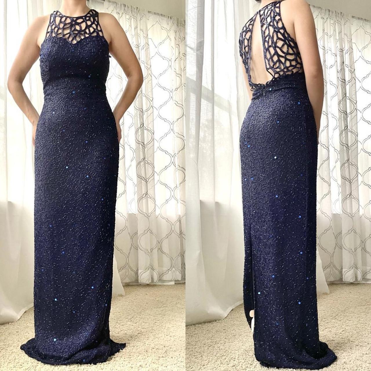 Scala Women's Navy and Blue Dress