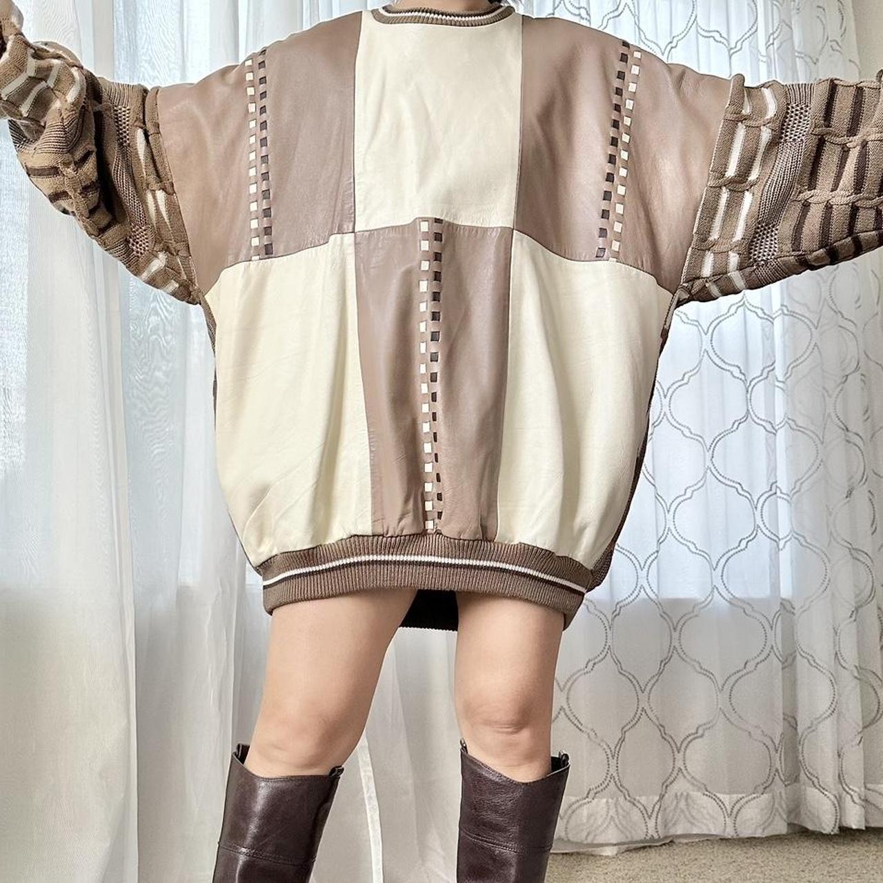 Women's Cream and Brown Jumper
