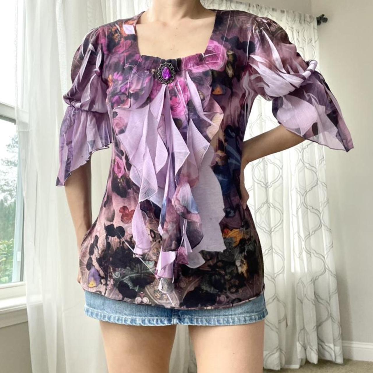 Women's Purple and Pink Top